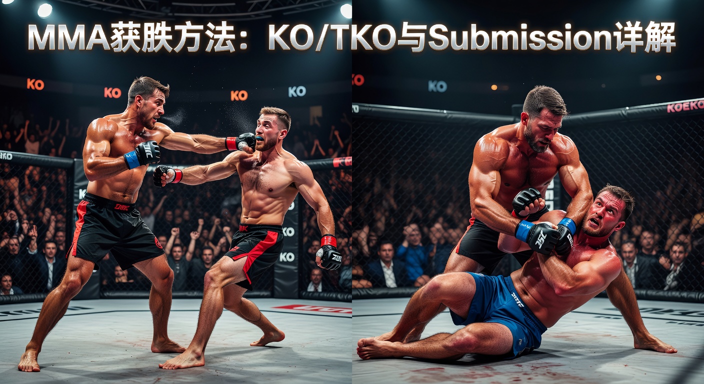 MMA胜利方法 KO/TKO Submission 对比分析